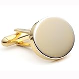 14K Gold Plated Oval Engravable Cufflinks
