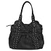 OiOi Black Studded Leatherette Deginer Diaper Bag