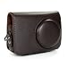 COSMOS ® Brown Leather Case Cover Bag For Nikon CoolPix P300 Camera + Cosmos cable tie