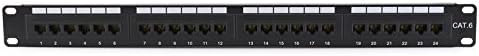 Patch Panel Cat.6 UTP 24-Port RJ-45 19" 1U