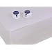 Serta Damask Stripe 233-Thread Count Low-Voltage Electric Heated Queen Mattress Pad, White