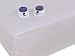 Serta Damask Stripe 233-Thread Count Low-Voltage Electric Heated Queen Mattress Pad, White