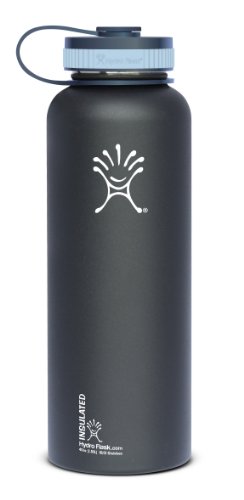 Hydro Flask 40-Ounce Insulated Wide Mouth Stainless Steel Drinking Bottle (Black)