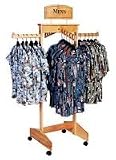 Four Way Wooden Clothing Rack