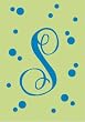 Monogram Polka Dot Garden Size Flag - S Monogram Polka Dot Garden Size Flag - S