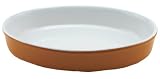 BIA Cordon Bleu 13-Inch Oval Baker, Two-Tone Curry/White