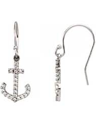 Diamond Anchor Earrings - 1/5 ct tw