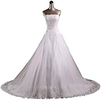Ulass Crystal Taffeta Mermaid Wedding Dresses 2014 Bridal Gown (US6, white)
