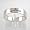 LOVE Sterling Silver Band Ring with Brass Heart, Size 6, #8897