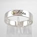 LOVE Sterling Silver Band Ring with Brass Heart, Sizes 6,7,8, #8897