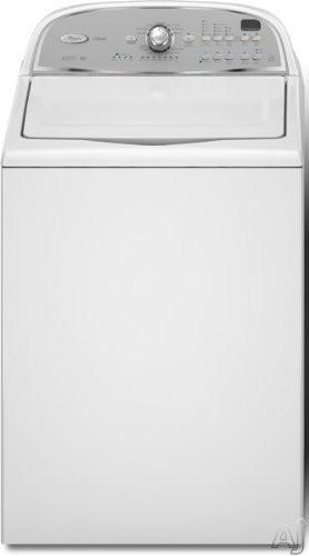 Whirlpool Cabrio WTW5600XW 27 Top-Load Washer with 36 cu ft Capacity 11 Wash Cycles 5 Temperatue Settings 800 RPM Spin Speed Stainless Steel Drum and LED Display