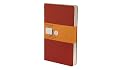 Cahier ligné - Grand format - Couverture souple en carton rouge - 13 x 21 cm