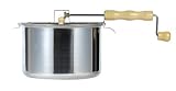 Whirley-Pop Stovetop Popcorn Popper with 1 Real Theater Popcorn Kit - Silvertone Pan