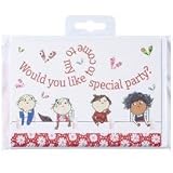 Charlie and Lola Party Invitations, postcard style, pack of 8 with envelopes