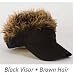 Billy Bob Fun Hair Visor Black with Brown Hair