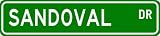 SANDOVAL Street Name Sign ~ Personalized Family Lastname Sign ~ Gameroom, Basement, Garage Sign