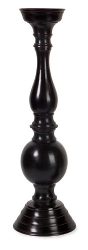 32 Shapely Black Pillar Candle Holder