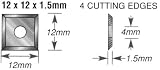 Amana AMA-12 Replacement Straight Carbide Insert Knives - 12mm Length; 12mm Width; 1.5mm Thickness