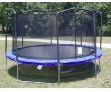 Net for 15ft Trampoline Enclosure Using 4 Arches and Straps