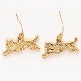 Cincinnati Bengals Gold Tone Dangle Earrings