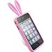 Bunny Skin Case With Furry Tail for Apple iPhone 4 & 4S, Pink