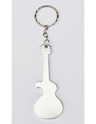 Office Product: Silver Guitar Keyring / Bottle Opener - Keychains