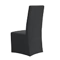 Stretch Honeycomb Dining Room Chair Slipcover - Ebony (Long)