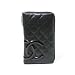 【現品限り】CHANEL（シャネル） カンボンライン ラウンドファスナー長財布 黒/黒 A26710 【中古B】