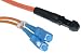 MTRJ / SC, Multimode, Duplex Fiber Optic Cable, 62.5/125, 2 Meter (6.6 ft)