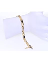 14K Yellow Gold Sapphire Bracelet