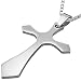 The Stainless Steel Jewellery Shop - Cross Pendant - Includes Chain (pair) - Includes a Velvet Jewel