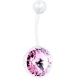 Bioplast 11mm Purple Gem Belly Ring