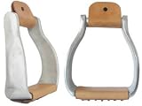 Offset Western Aluminum Barrel Racing Riding Stirrups