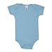 American Apparel 4001 Infant Baby Rib S/S One Piece, Light Blue, 18 24 Months