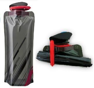 Dy Ryer Compact Collapsible Folding Leak Proof Water Bottle - For Travel Sports Exercise Etc. (Black (1pk))