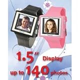TimeStyle Digital Photo Frame Watch 1.5 OLED Color Display, 2MB Internal Memory - Pink Color
