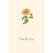 Graphique de France Sunflower Boxed Thank You Notes, 4.25 x 5.5 Inches, Cream (L807CB)