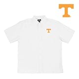 Tennessee Volunteers NCAA Prevail Button Down Short Sleeve Shirt For Men (White)