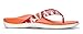 Vionic with Orthaheel Technology Womens Tide Sequins Toepost Orthotic Sandal Coral Size 8