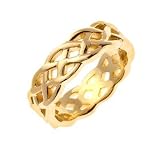 18K Gold 7mm Celtic Weave Wedding Band 4027