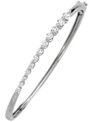 14K White Gold Diamond Journey Bracelet - 1.00 Ct. -- LIFETIME WARRANTY