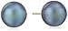 14k Yellow Gold 8-9mm AA Quality Black Freshwater Cultured Pearl Stud Earrings