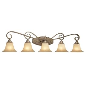 Thomas Lighting M1925-45 Olympia Five-Light 44-1/2-Inch W by 10-Inch H Bath Light, Artisan Bronze
