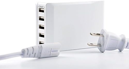 Smart Tiao Power Port 5 (40w 5-port USB Charging Hub) Multi-port USB Charger for Iphone 6 / 6 Plus, Ipad Air 2 / Mini 3, Galaxy S6 / S6 Edge and More White