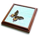 Patricia Sanders Creations - Aqua Art Butterfly Nature Designs Insects - Trivets