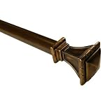 Trumpeted Square Curtain Rod in Antique Gold Size: 86 Trumpeted Square Curtain Rod in Antique Gold Size: 86
