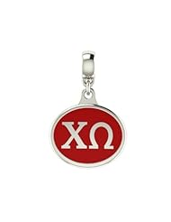 Chi Omega Sorority Drop Charm Fits Most European Style Bracelets Including Chamilia, Zable, Troll and More. High Quality Bead in Stock for Fast Shipping.