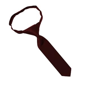 Solid Color 8 Inch Infant Pretied Tie - Burgundy Wine