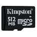512MB Kingston MicroSD w/ SD Adapter