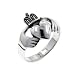 Mens Sterling Silver Celtic Claddagh Band Ring(Sizes 14,15)